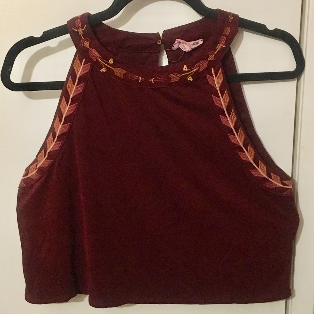 Burgundy crop top